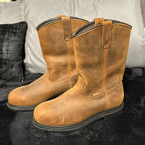 Red Wing Men’s Worx Truss Steel-Toed Waterproof Leather Boots, NEW, Size 11 WW - Picture 2 of 10